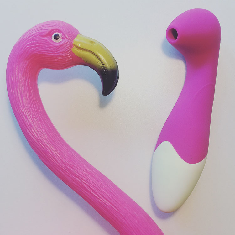 Dit is een afbeelding van subliem flamingo vibrator
