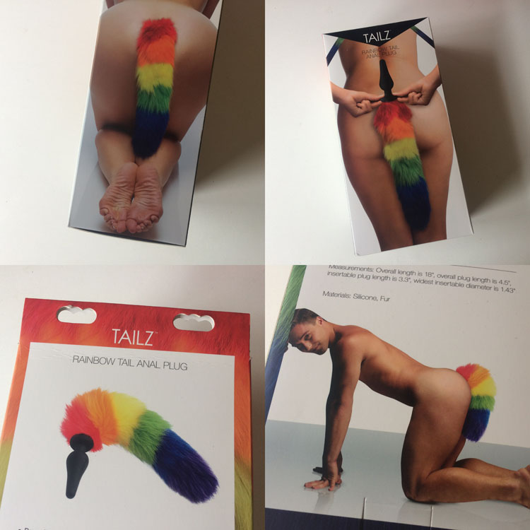 Dit is een afbeelding van tailz rainbow buttplug