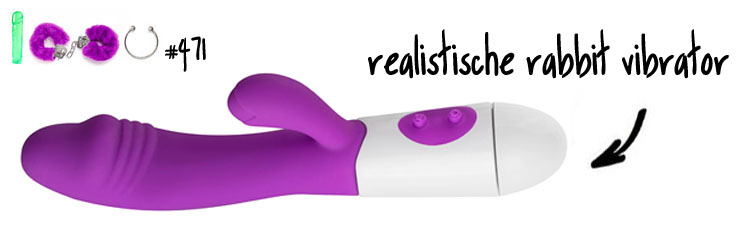 Dit is een afbeelding van realistische paarse rabbit duo vibrator