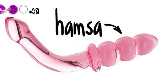 Dit is een afbeelding van hamsa dildo glas